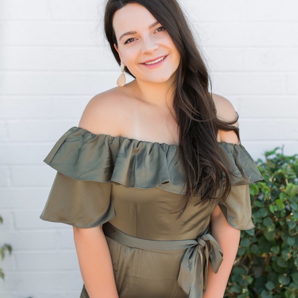 Everly olive jumpsuit - Picture 8 of 8